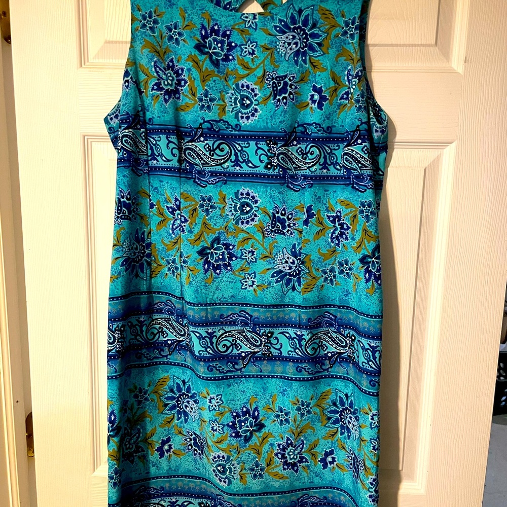 Turquoise pattern summer dress